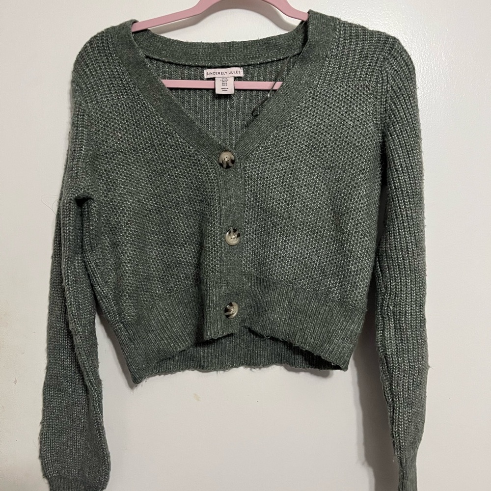 Sincerely Jules Olive Cardigan Sweater